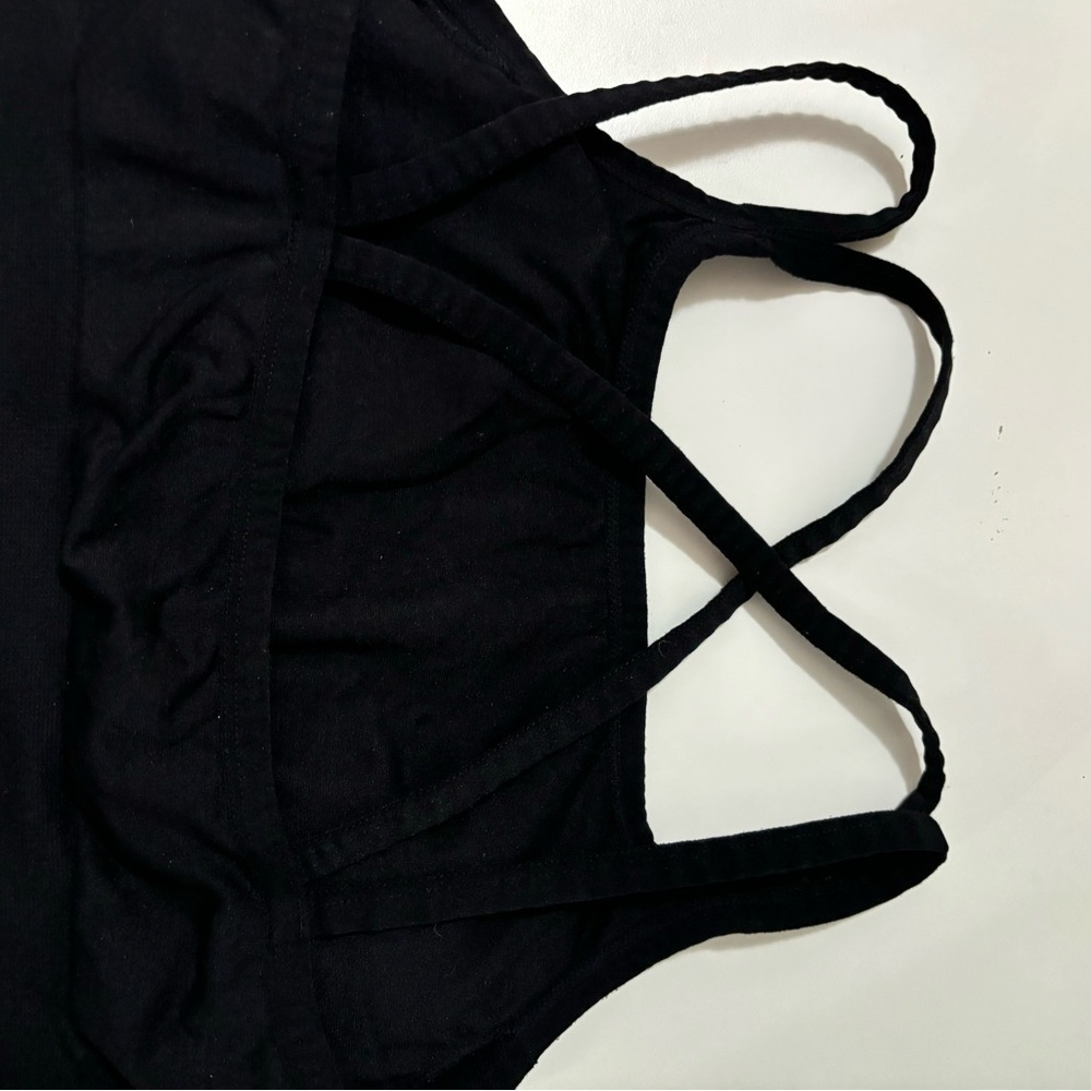 Rae Dunn “Sweat” Strappy Stretch Sports Bra - Picture 4 of 5